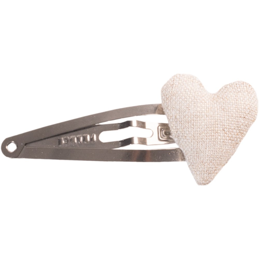 Barrette Clic-Clac Cœur Lin Pailleté