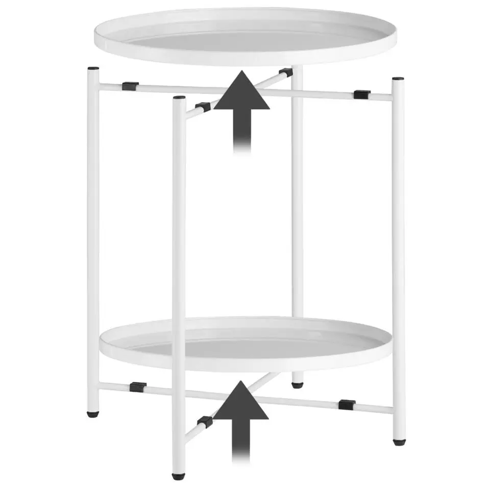 tectake Bijzettafel Oxford 45,5x45,5x53cm, Wit