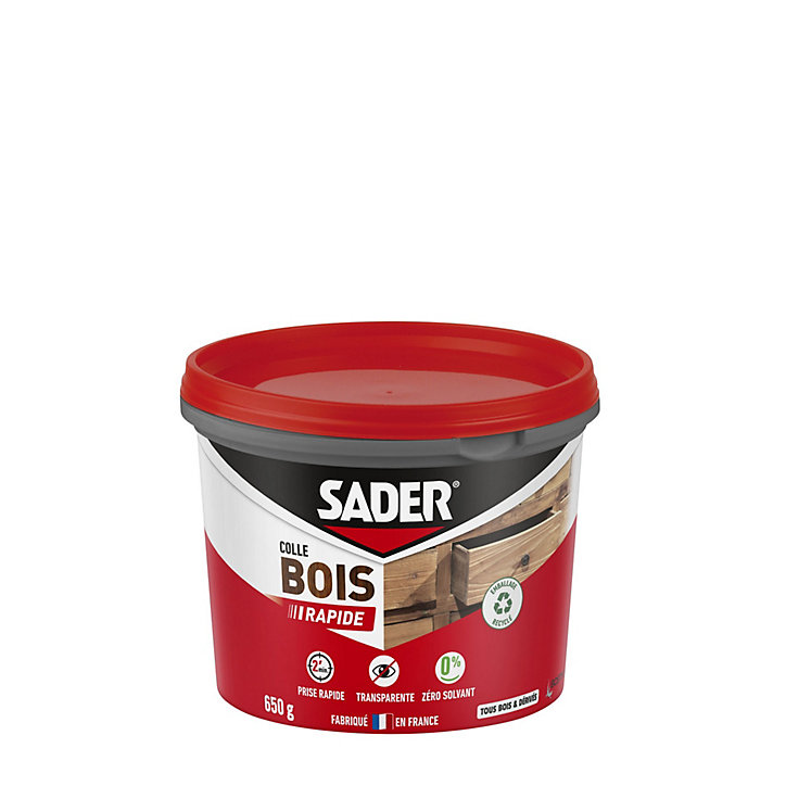 Colle Bois Sader Prise Rapide Transparente 650 g