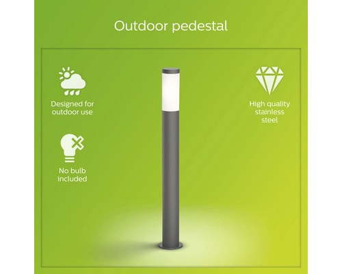 LED-padverlichting IP44 1-lichts HxB 800x120 mm Utrecht antraciet