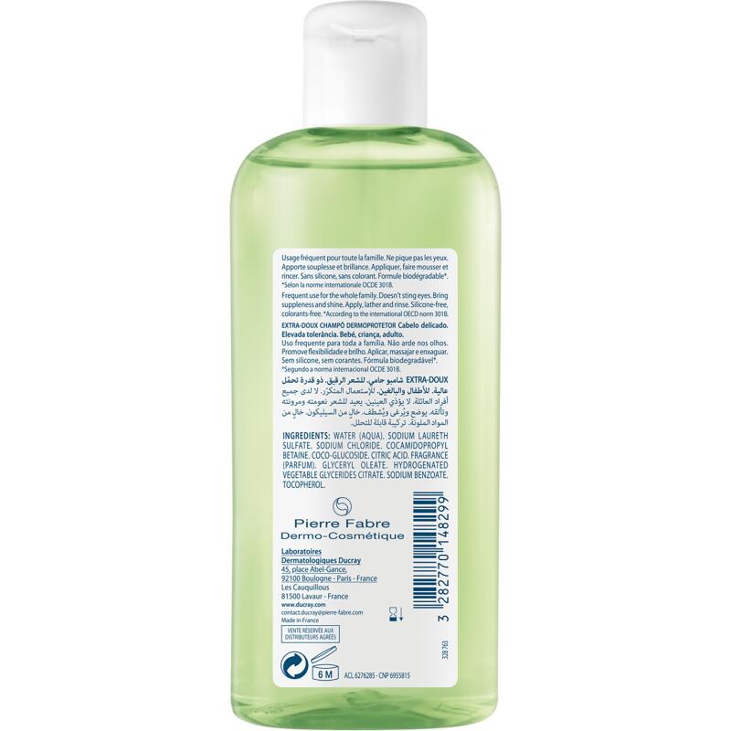 Shampooing dermo-protecteur Ducray Extra-doux - Flacon de 200 ml