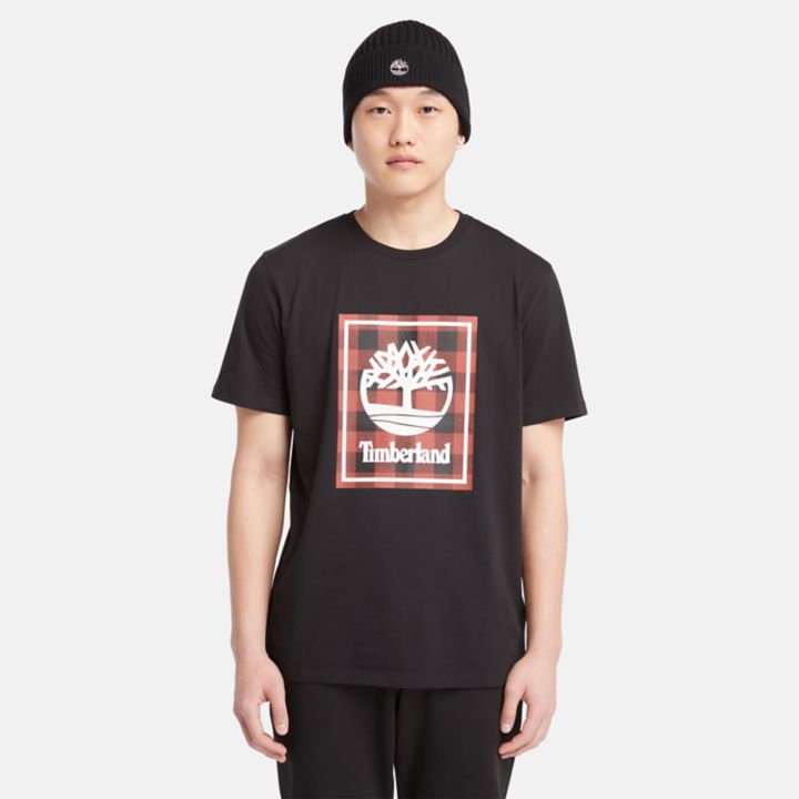 Camiseta Buffalo de manga curta para homem na cor preta.