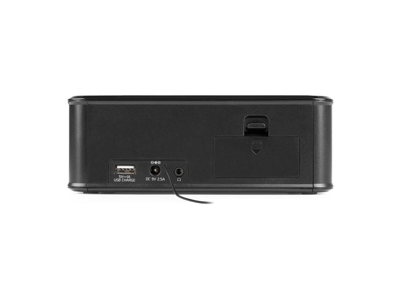 Audizio Radiowecker Cuneo Schwarz DAB -Radiowecker mit kabelloser Aufladung