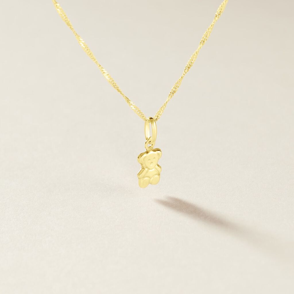Pendentif Songea Ourson Or Jaune