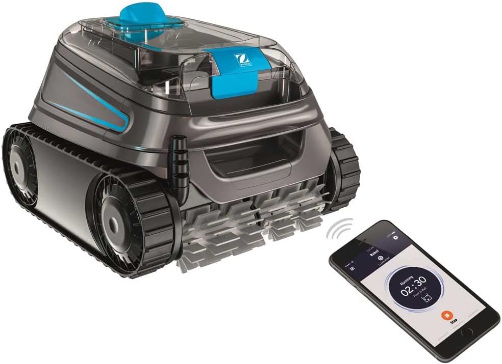 Zodiac CNX 50 iQ Poolroboter. Für Pools bis 12 x 6 m. Reinigt Boden, Wände und Wasserlinie. Lift-System und App-Steuerung inklusive. 18 m Kabel mit Anti-Twist-System, Doppel-Filter und Transportwagen.
