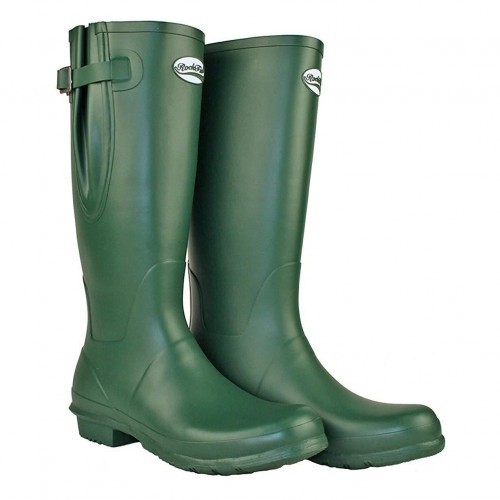 Botas de chuva femininas Rockfish de cano alto na cor verde-escuro