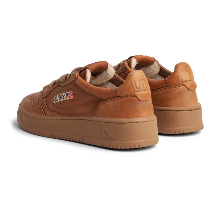 Autry Baskets Medalist Low Cuir de Chèvre | Tabac