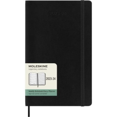 Moleskine Black Weekly 18M Soft Large Diary 2023-2024 (Diary)