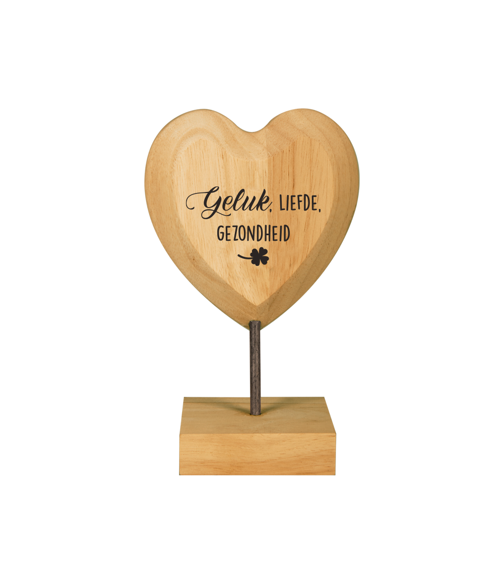 Houten Hart Geluk, Liefde En Gezondheid