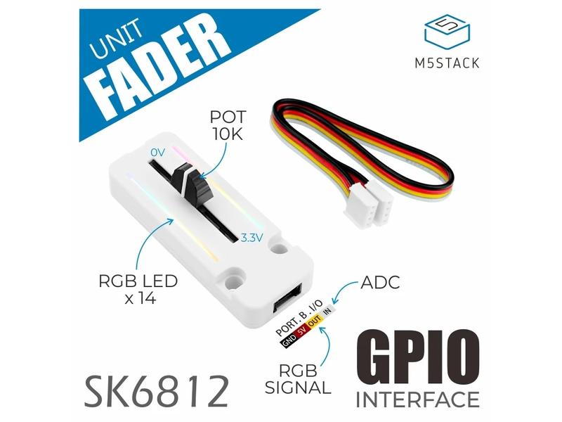 M5Stack Fader Modul mit B10K Potentiometer Schiebe Potentiometer Fader Unit