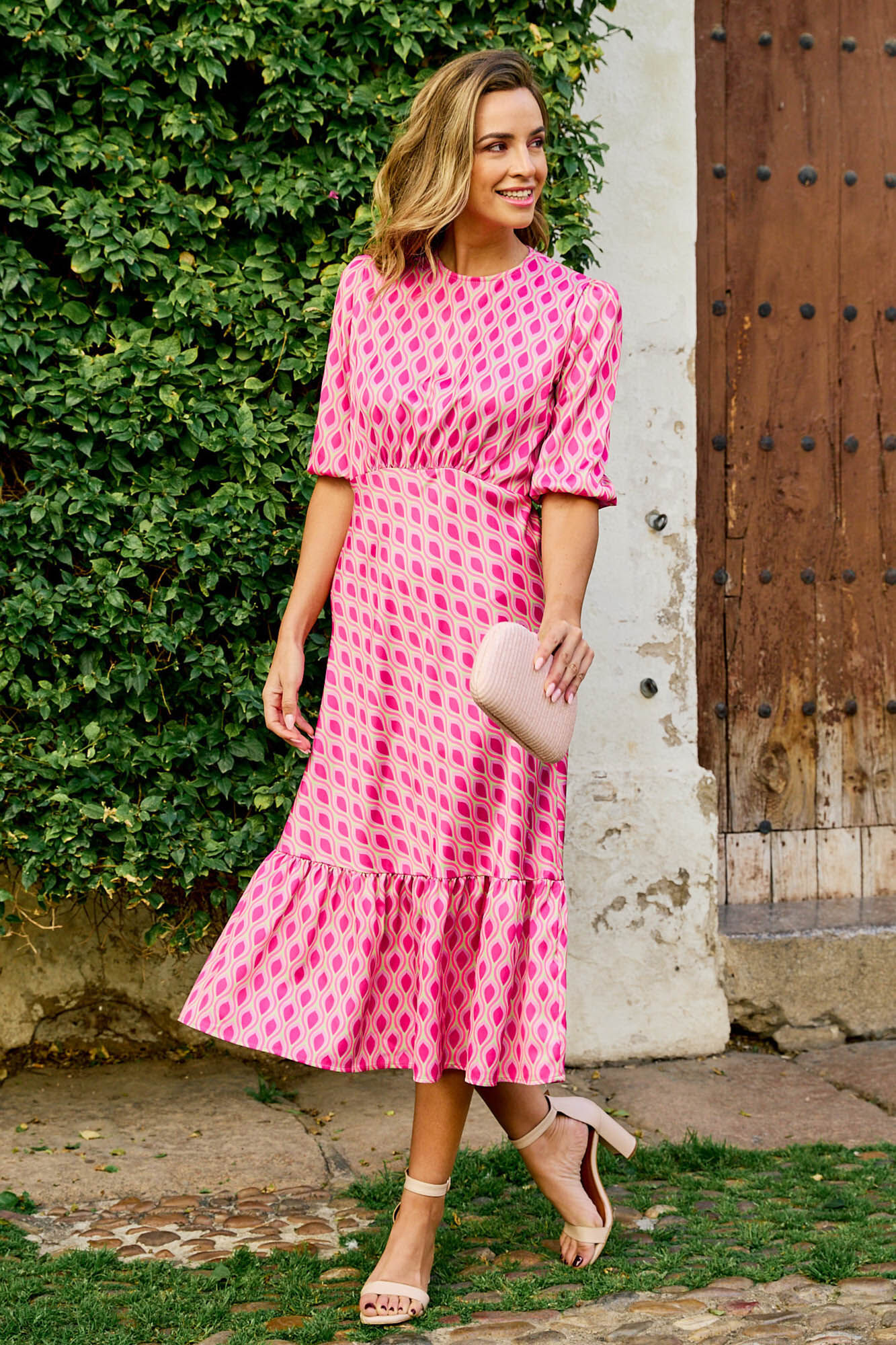 Vestido Framboesa com Babados - Vermelho