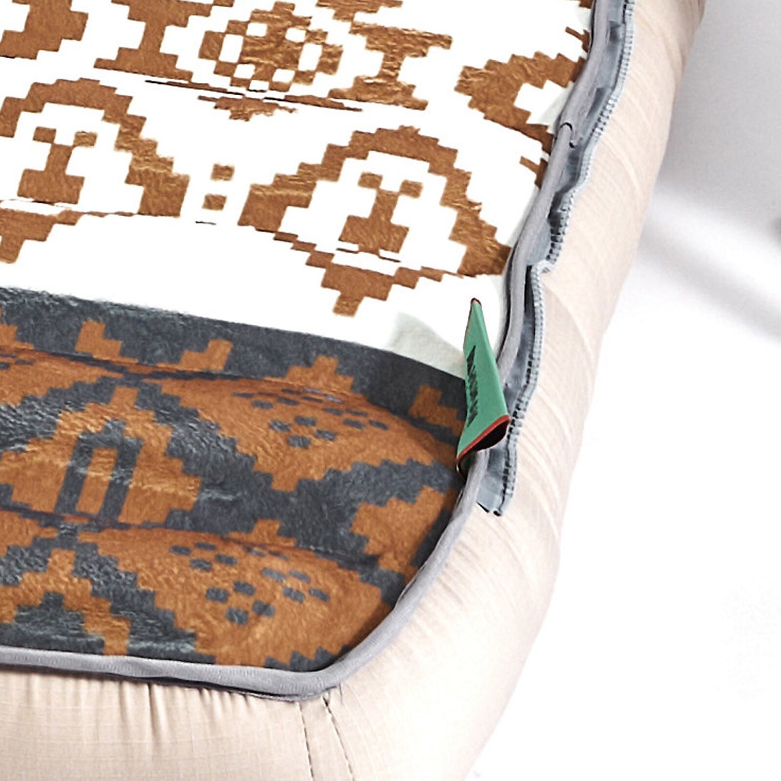 HUMAN COMFORT Luft Bett Chatou Print Isomatte Kasten Matratze Gäste Baumwolle Farbe: braun