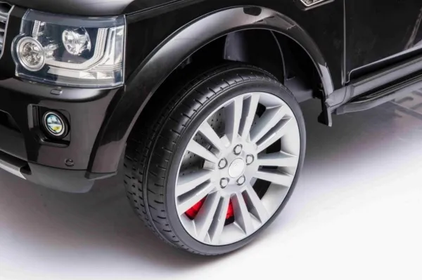 Land Rover Discovery elektrisk børnebil sort   fjernbetjening   EVA-hjul   langsom start   MP3-radio