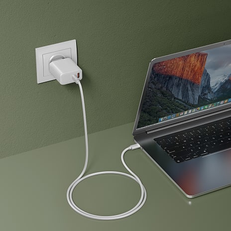 ËSSENTIALS 65W USB-A - USB-C gan charger
