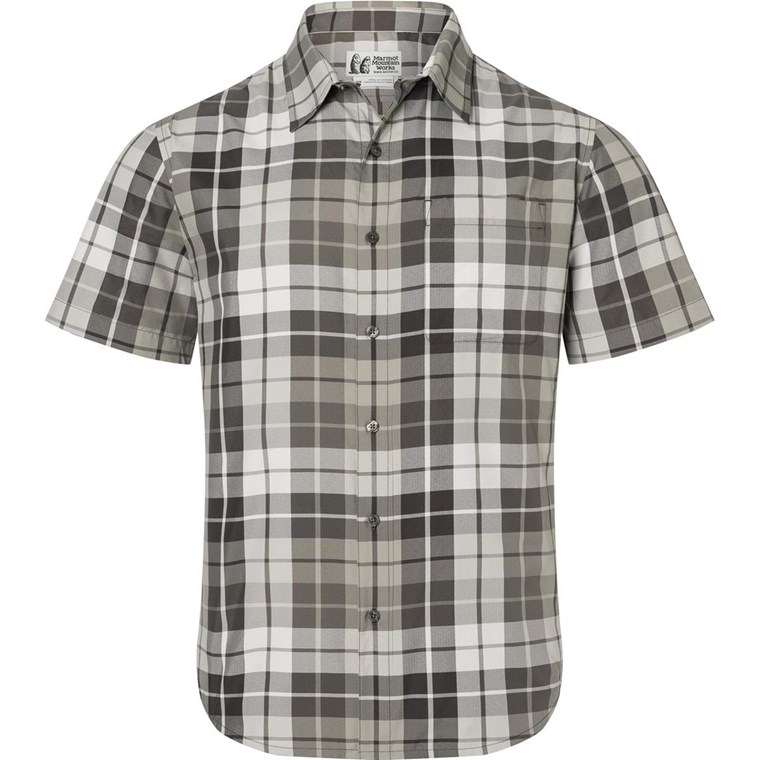 Marmot AirExchange UPF 40 Novelty SS Shirt Hickory Nut Wayland Plaid