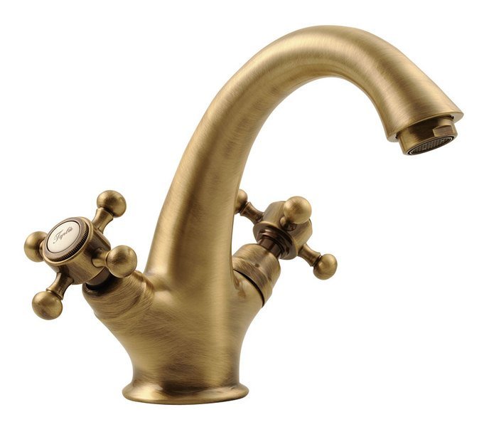 Sapho Antea 1-gats wastafelkraan 12cm met pop-up waste brons