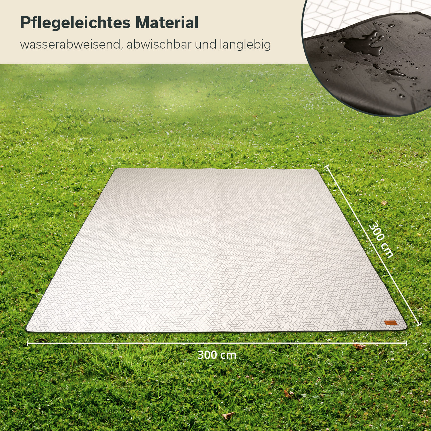 Skandika polyester fleece tenttapijt - 300 x 300 cm
