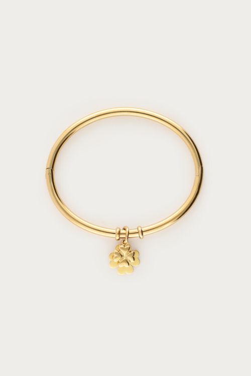 Gratitude bangle met klavers