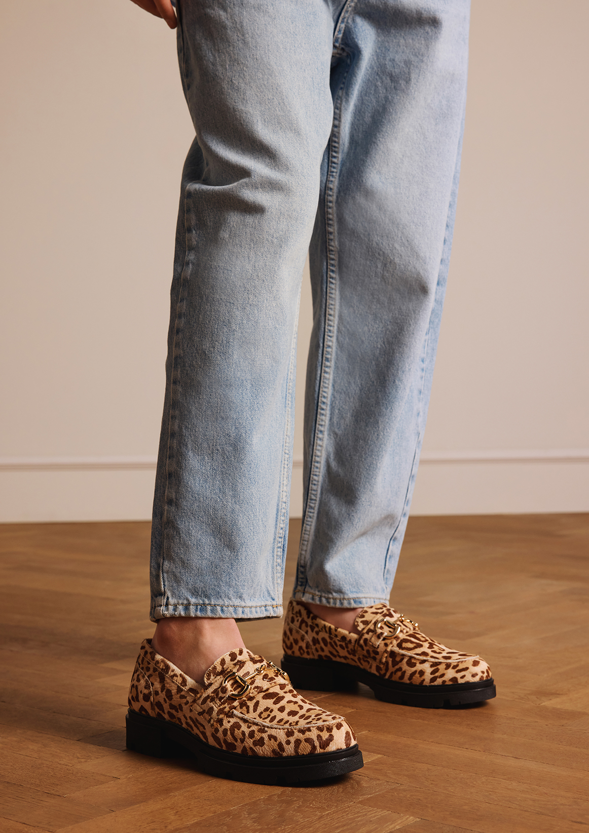Leopard loafers