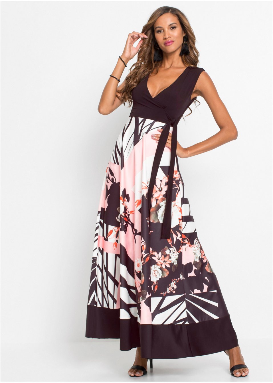 Robe à motif en taille courte