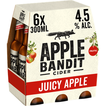 Apple Bandit Juicy Apple Cider Fles 6 x 300ml