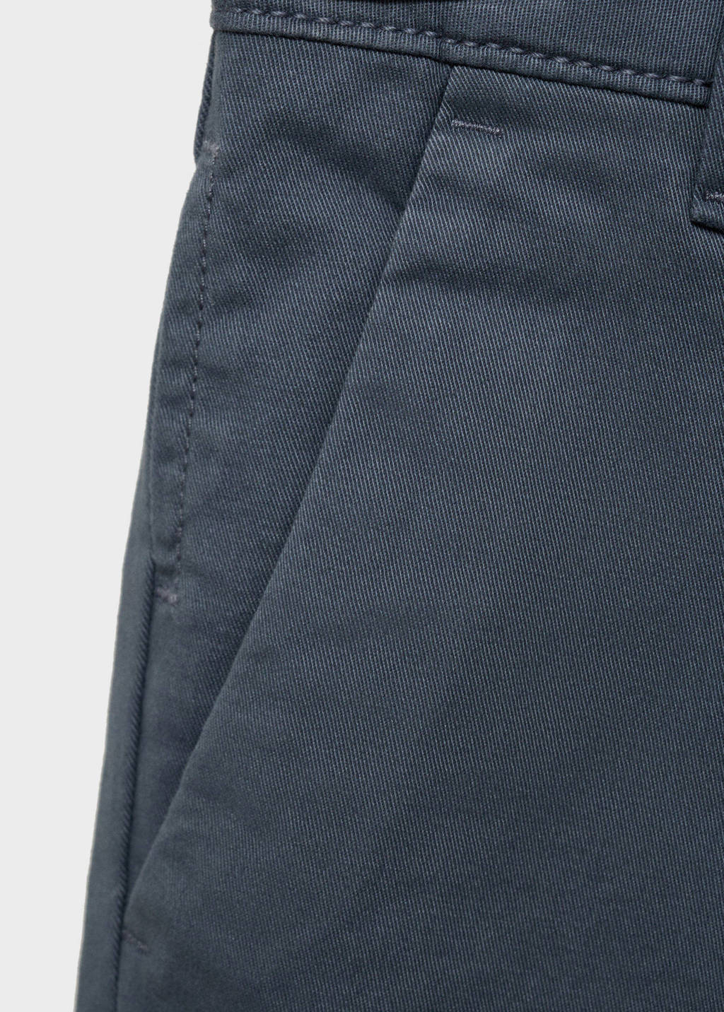 Mango Kids straight casual broek middenblauw