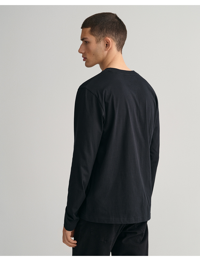 Tonal Shield Black Sweater