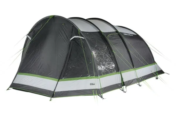 High Peak Bozen 6.0, Camping, Hård ramme, Tunneltelt, 6 person(er), 17,5 kg, Grøn, Grå, Hvid