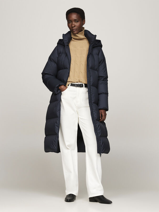 Tommy Hilfiger HW DOWN CASUAL MAXI Desert sky
