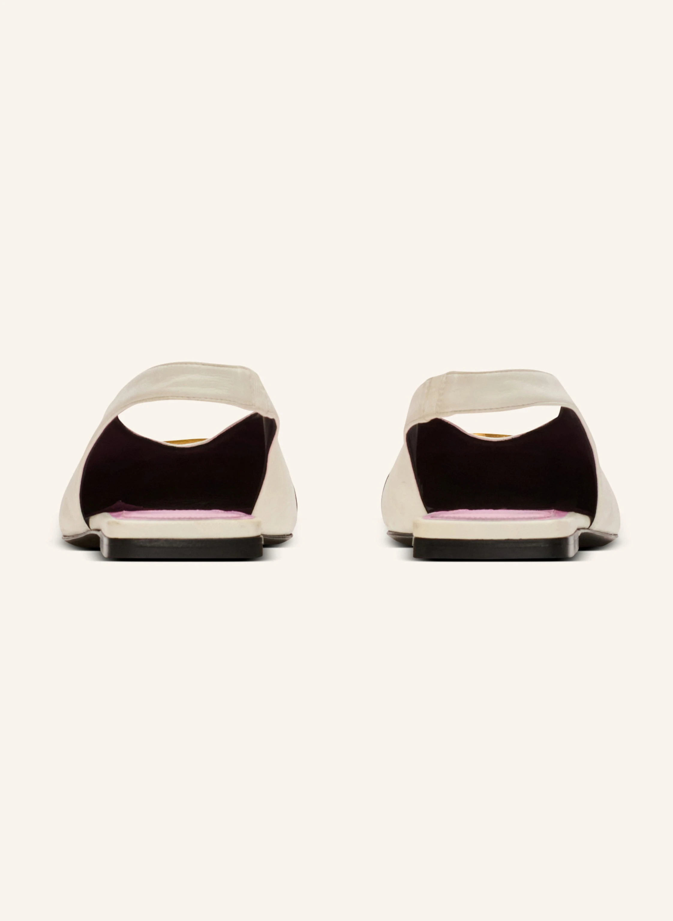 BALMAIN Flache Slingbacks Eden aus zweifarbigem Leder