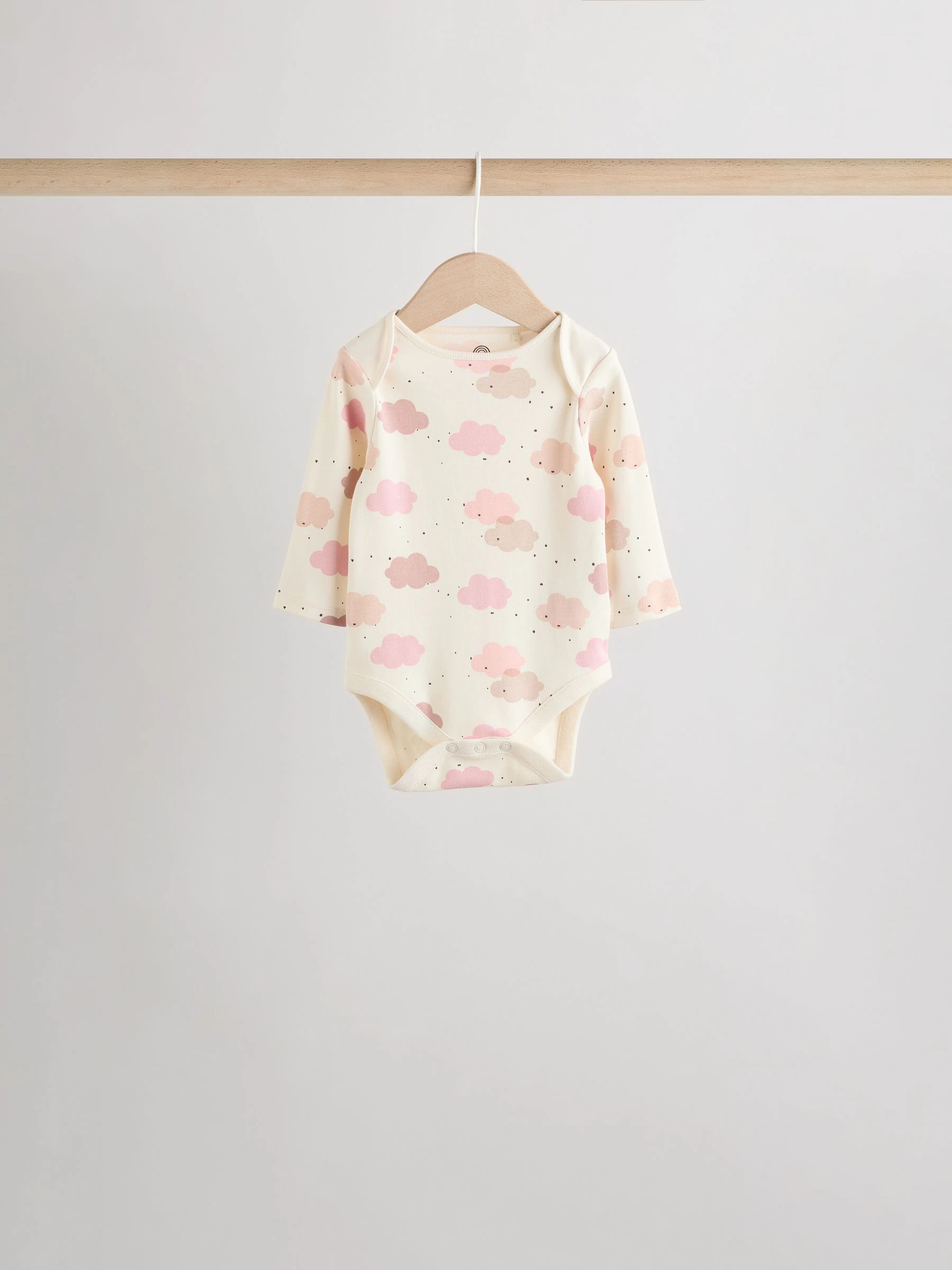 Roze - Set van 5 rompers met lange mouwen