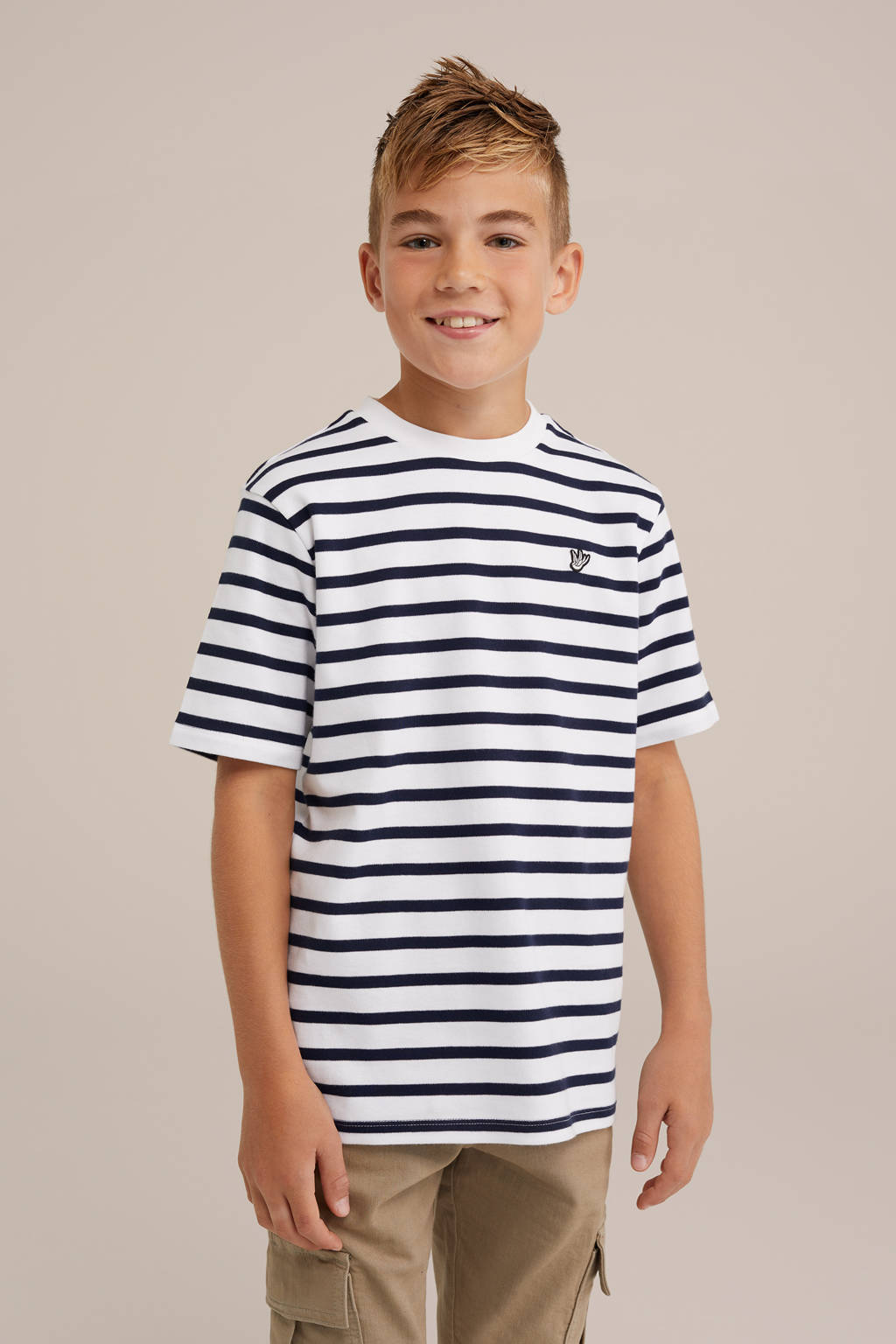 WE Fashion t-shirt donkerblauw