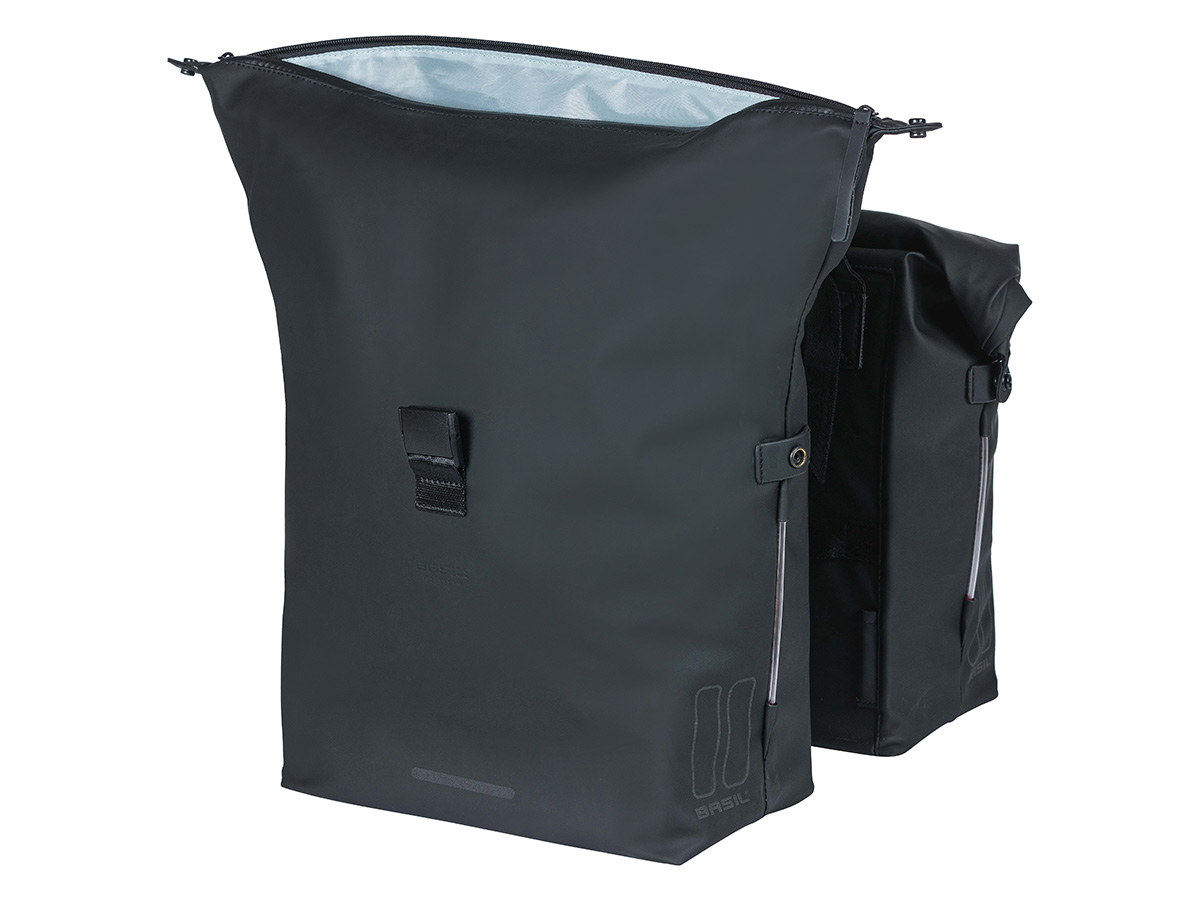Basil SoHo Nordlicht dubbele fietstas - Black