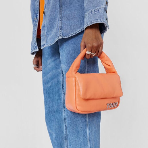 Bolsa de ombro pequena laranja TOUS Carol