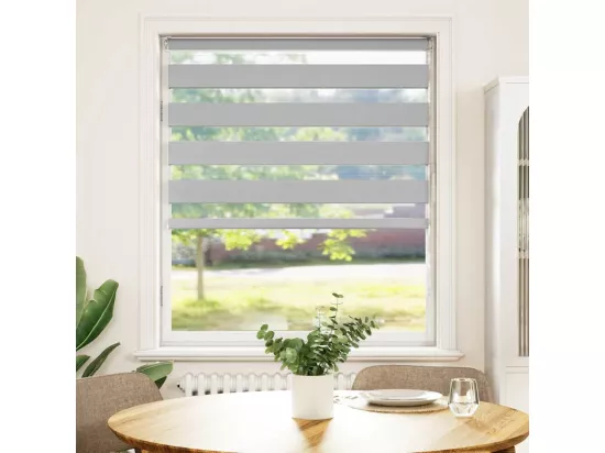 Store zèbre gris clair largeur du tissu 110,9 cm polyester