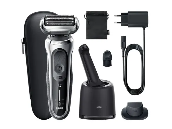 Braun Series 7 71-S7200c, Folie shaver, Sort, Sølv, Batteri, Lithium-Ion (Li-Ion), 50 min., 5 min.
