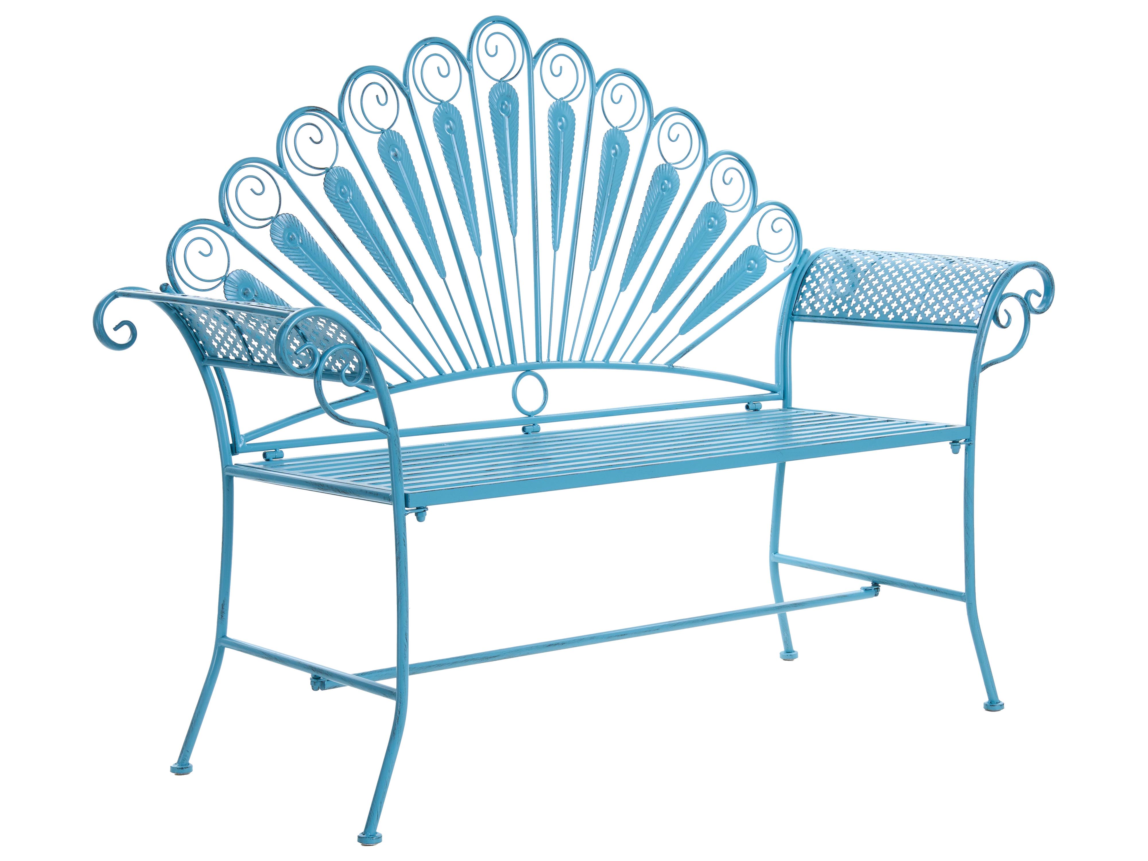 Tuinbank PAVIA 146 cm Metaal Blauw