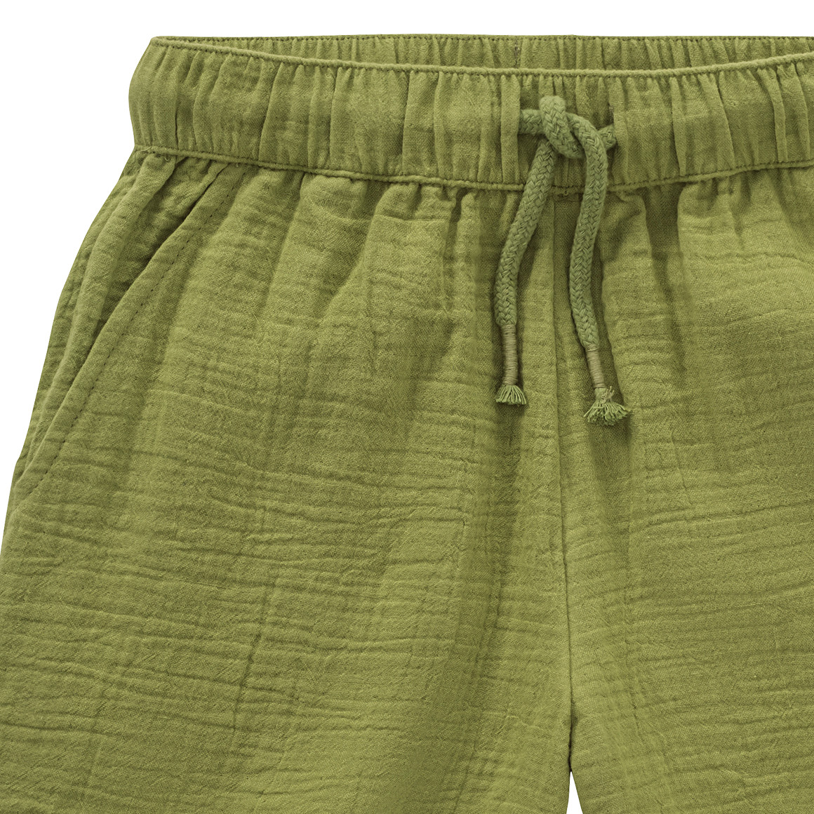 Jonas Nielsen Jungen Musselin-Shorts mit Tunnelzug grün