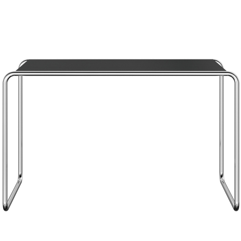 Thonet S285/0 bureau essen open poriën zwart, chroom onderstel
