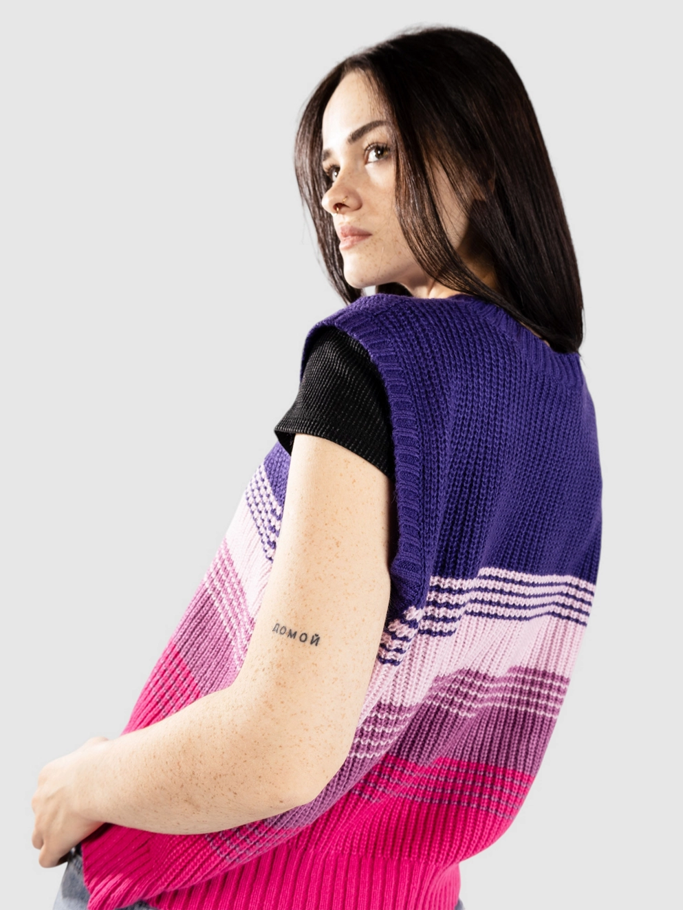 Santa Cruz Afterglow Knit Cardigan purple/pink fade