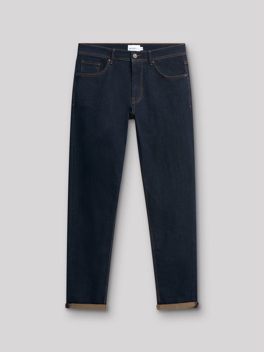 Jean slim en coton élasthane brut