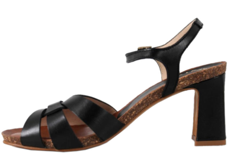 CASHOTT BLACK BOPEL SORT SANDAL I GLAT SKIND