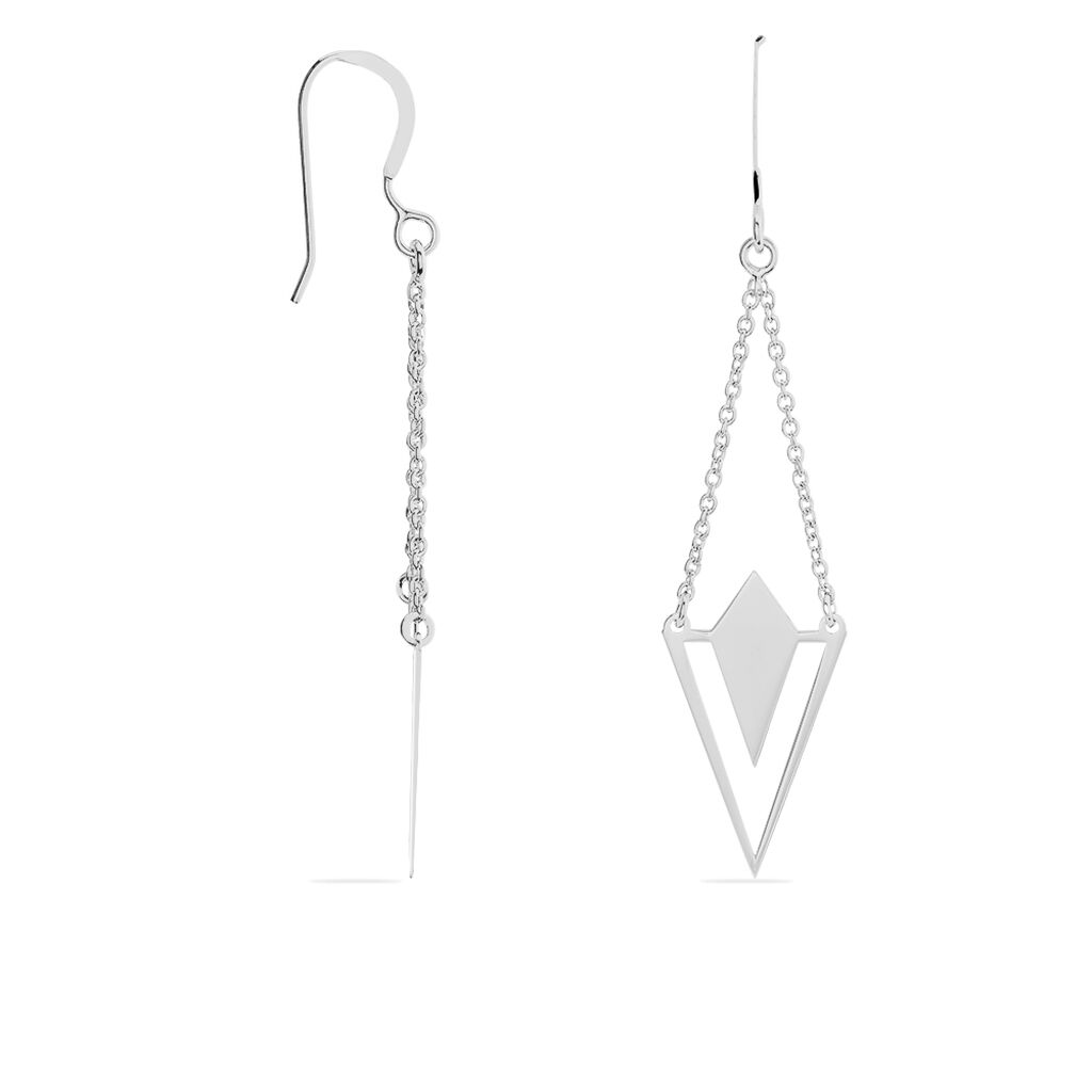 Boucles D'oreilles Pendantes Tylee Argent Blanc