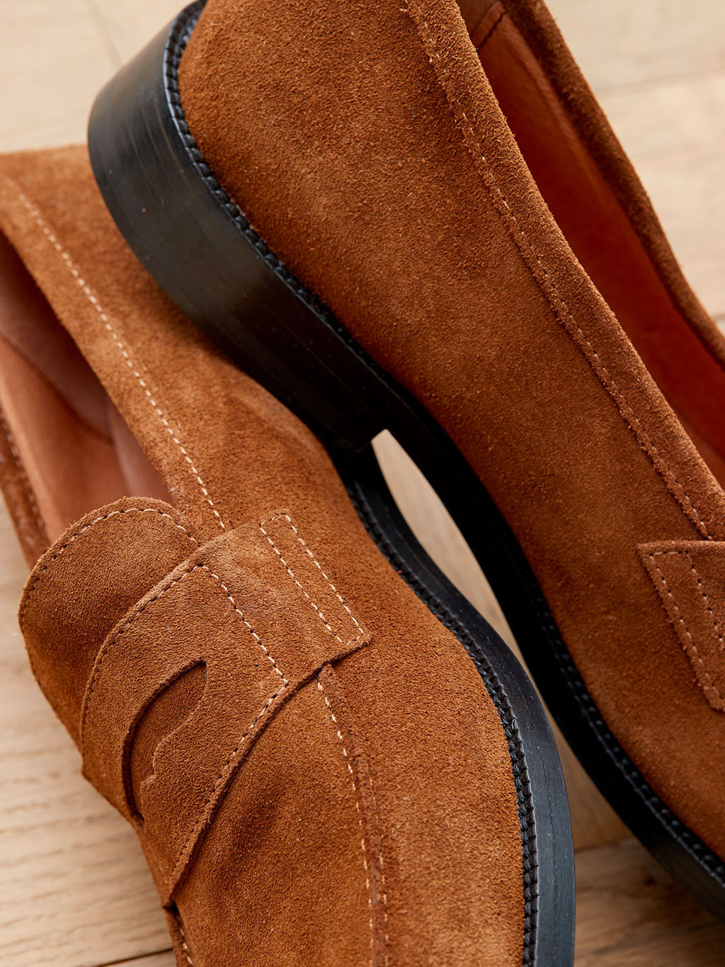 Mocassins croûte de cuir homme