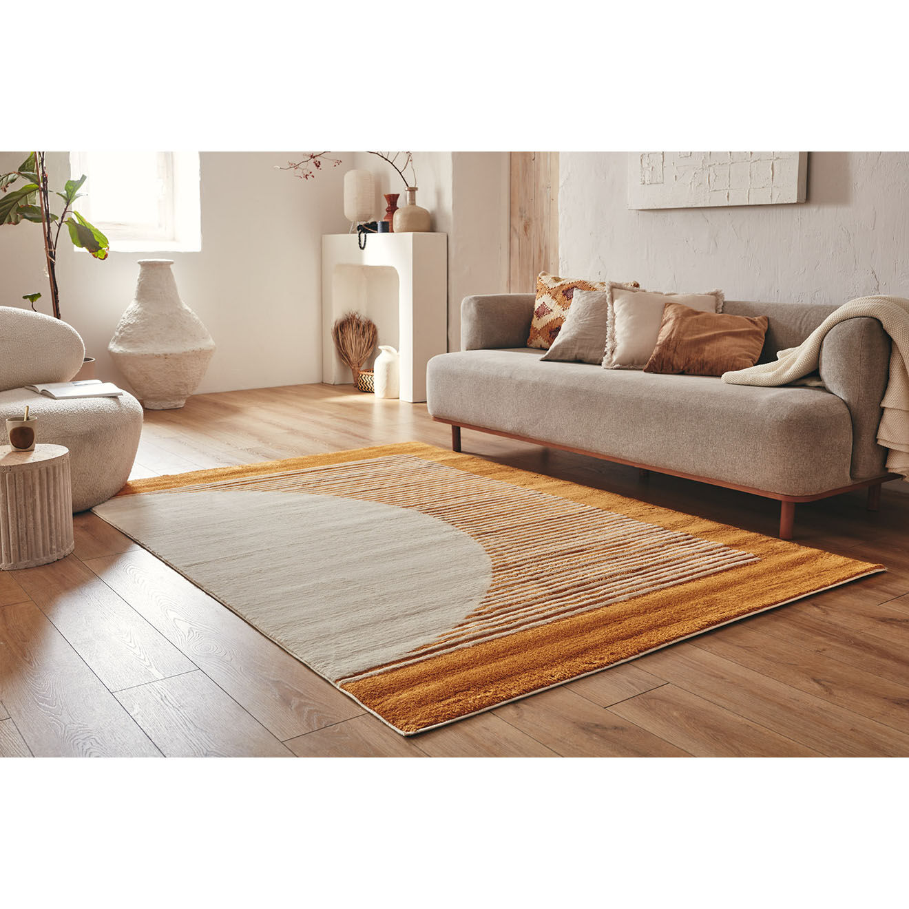 Nazar Rugs Tapis Nely 790 ocre - 120x160 cm