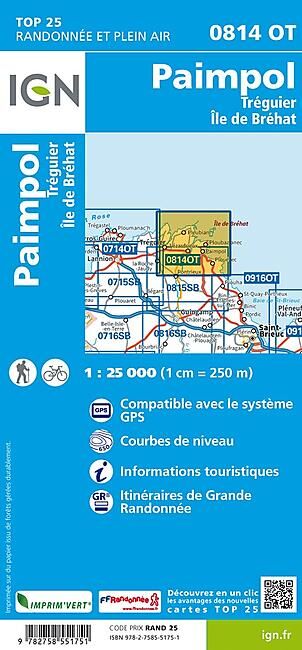 IGN - TOP 25 0814 OT PAIMPOL TREGUIER 1 25 000