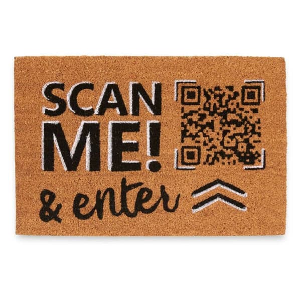 Dørmatte Scan Me! Naturell 60 x 1 x 40 cm (12 enheter)