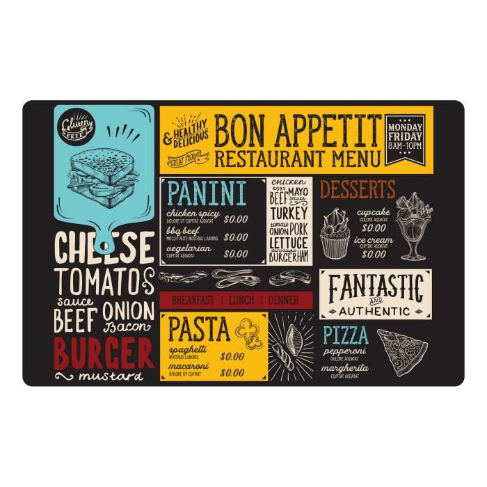 SET TABLE 28.5X44CM POLYPROPYLENE OPAQUE CHEESE