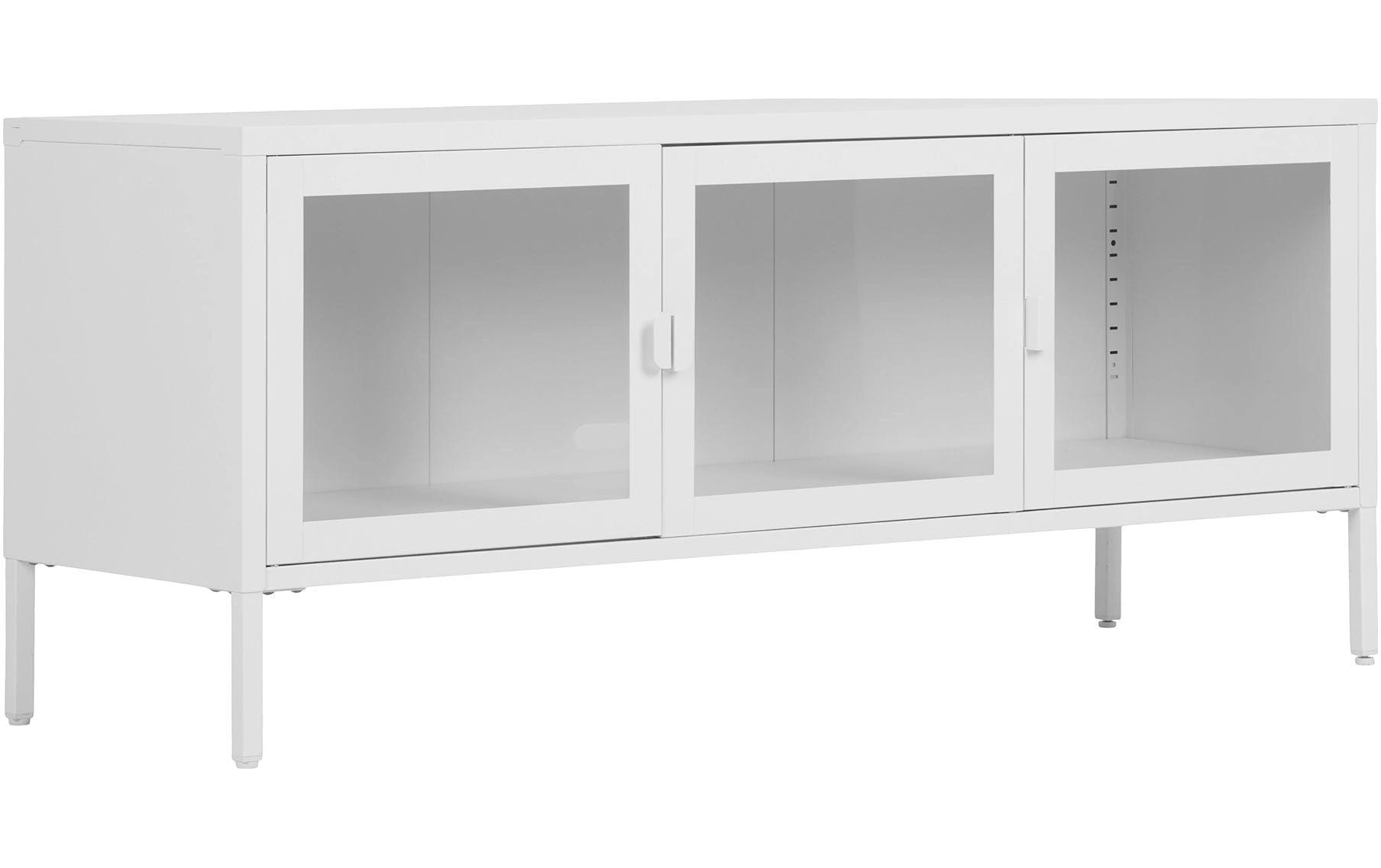 TV-Möbel Brisbane 130 x 40 cm, Weiss<br>Fernsehtisch