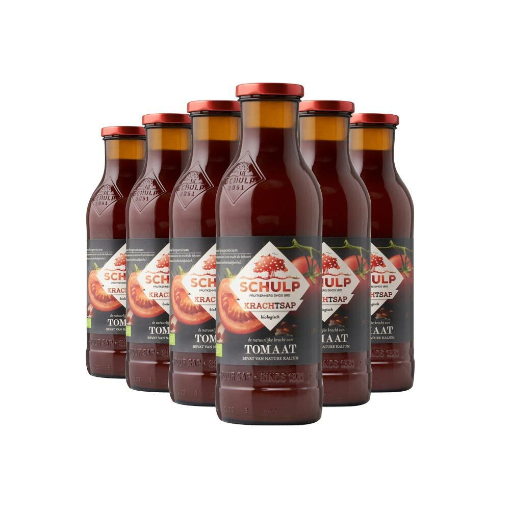 Schulp Tomatensap Puur Krachtsap Biologisch6 x 0,75 liter